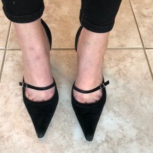 Black suede sexy Kenneth Cole heels